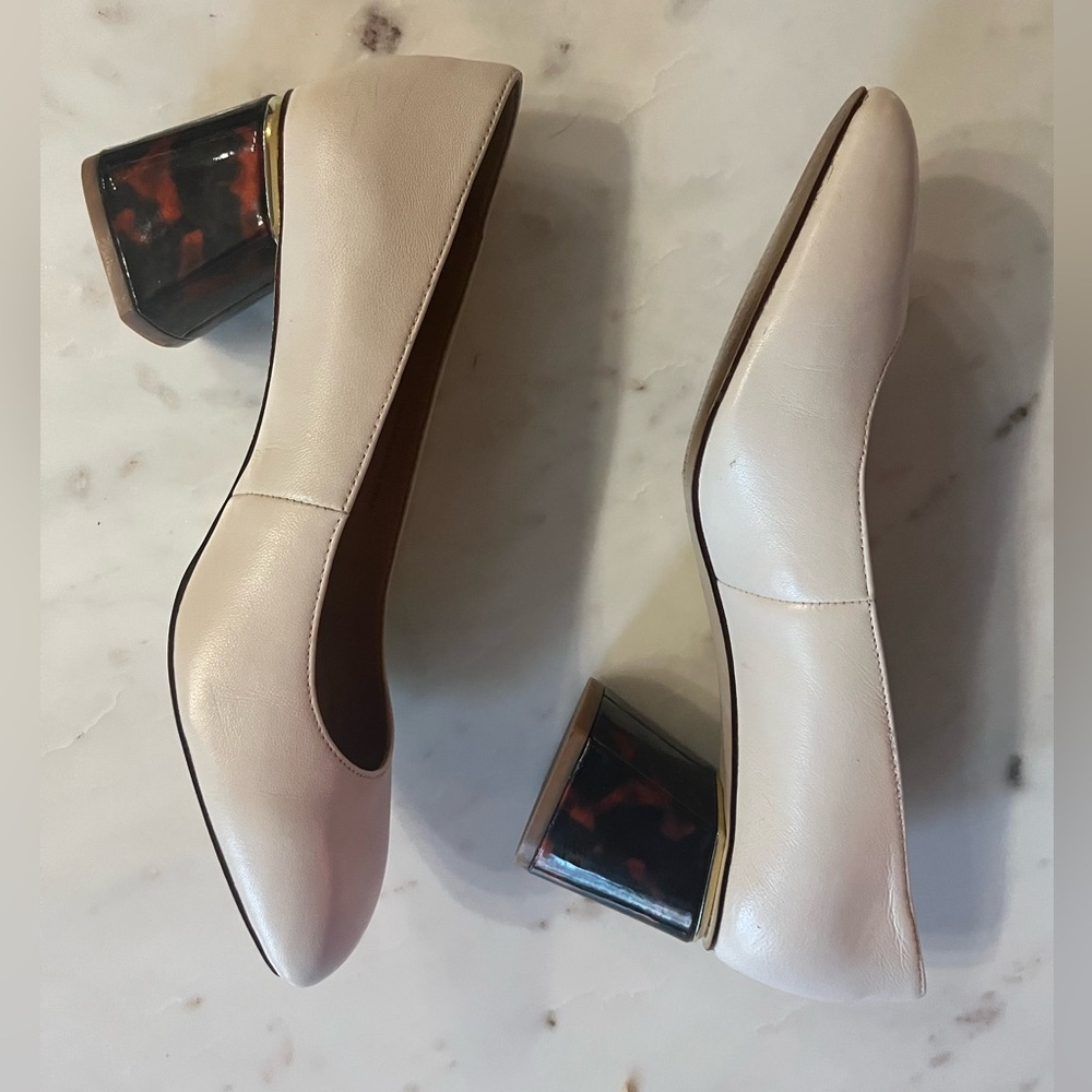 JCREW Cream & Tortoise Leather Pumps - 9